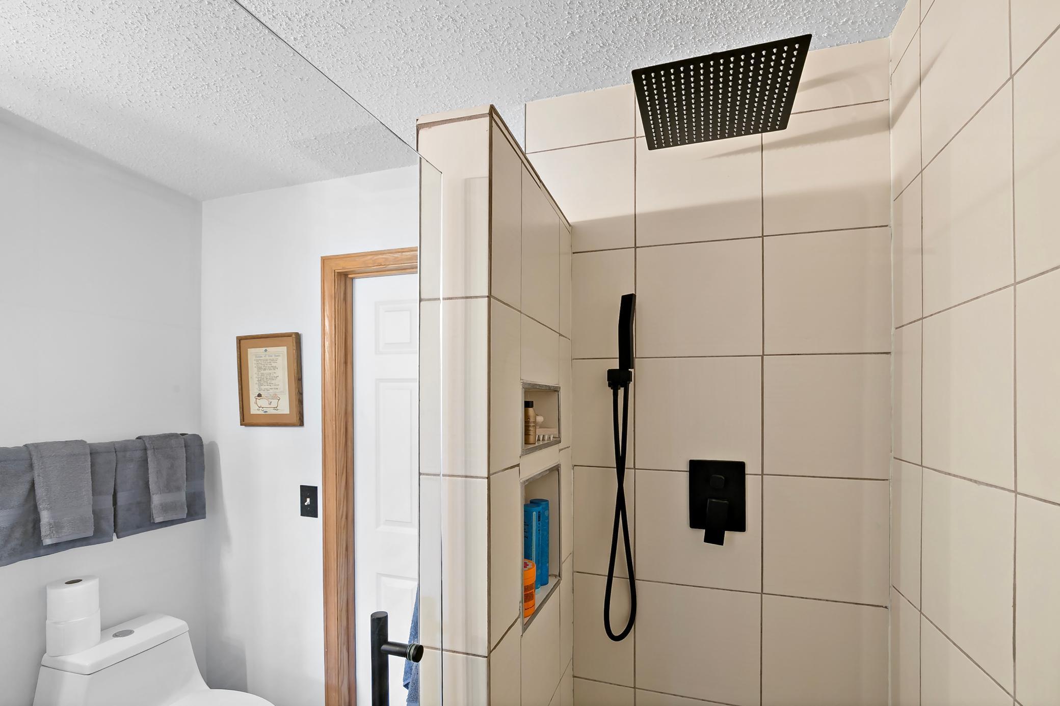 Walk in Tiled Shower