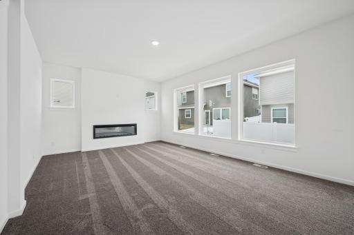 Oversized windows are amazing and add so much to the space. Pictures are of a previous Pryor home.