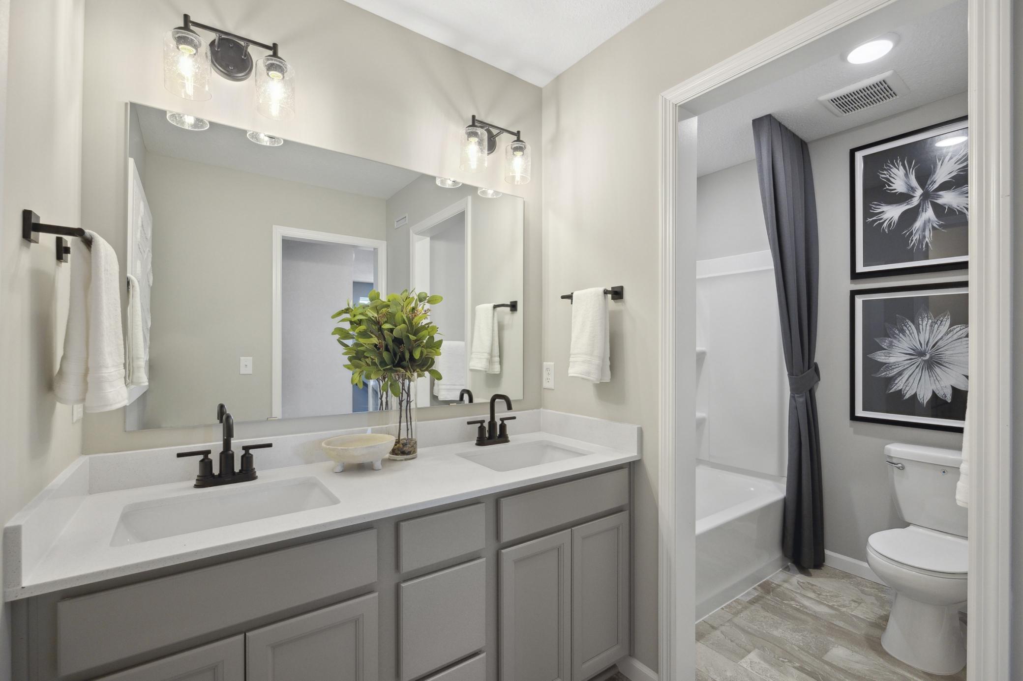 Pictures are of a model home