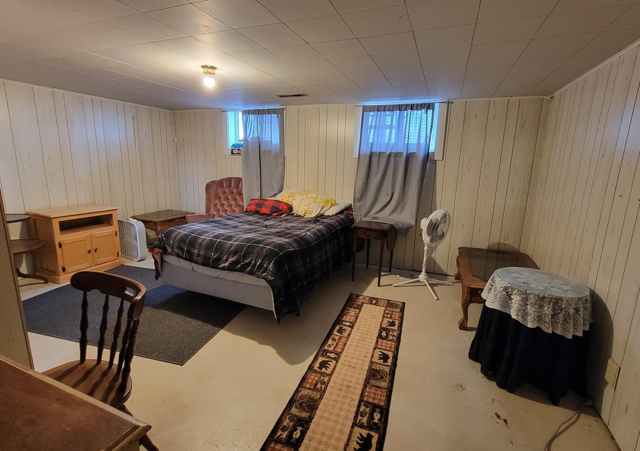 No Egress: Lower level area used a a bedroom.