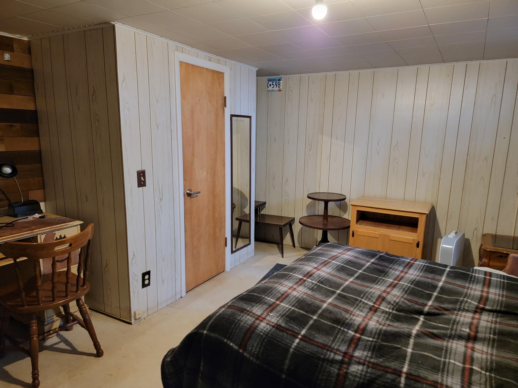 No Egress: Lower level area used a a bedroom.