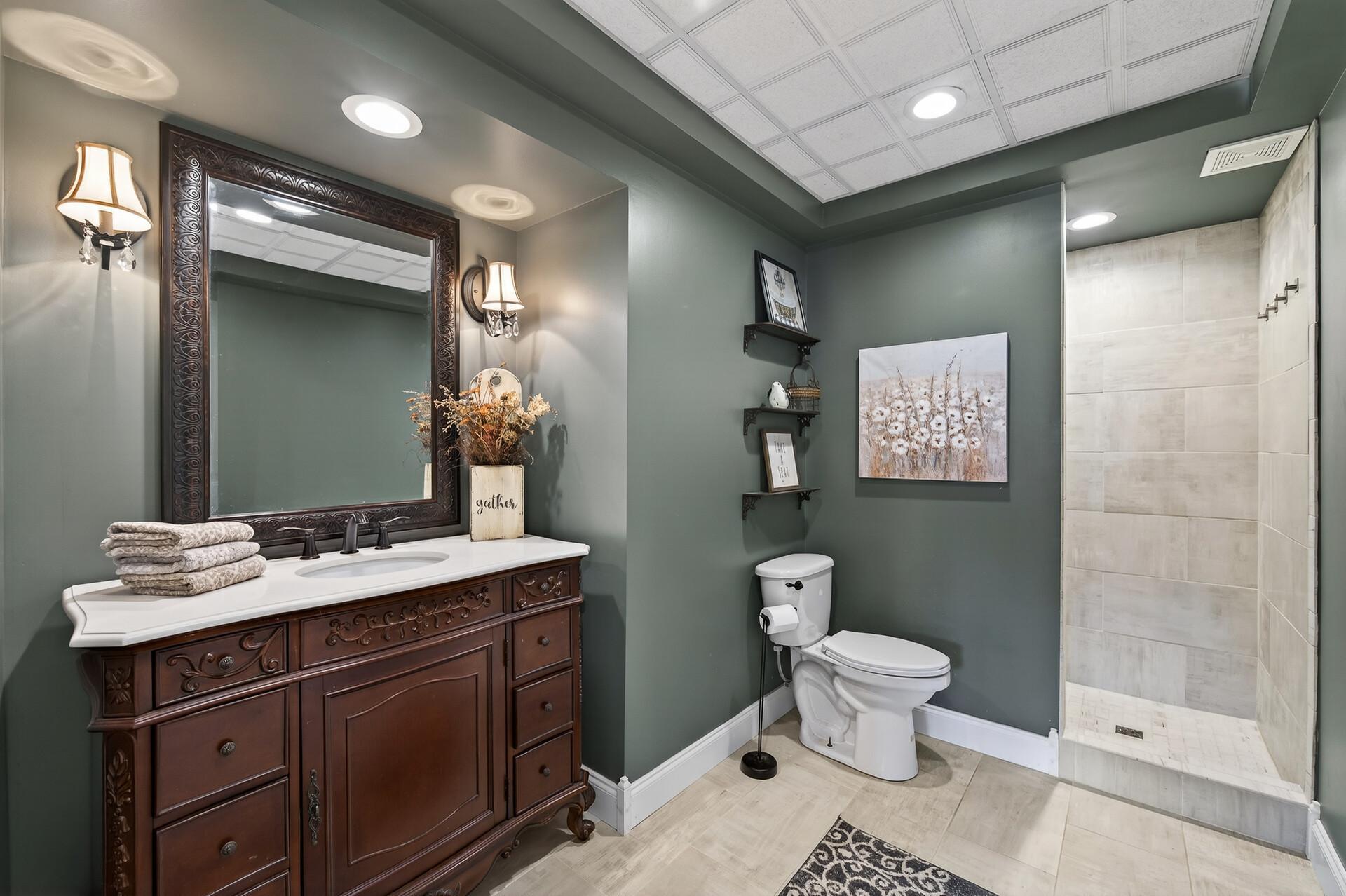 Basement bathroom