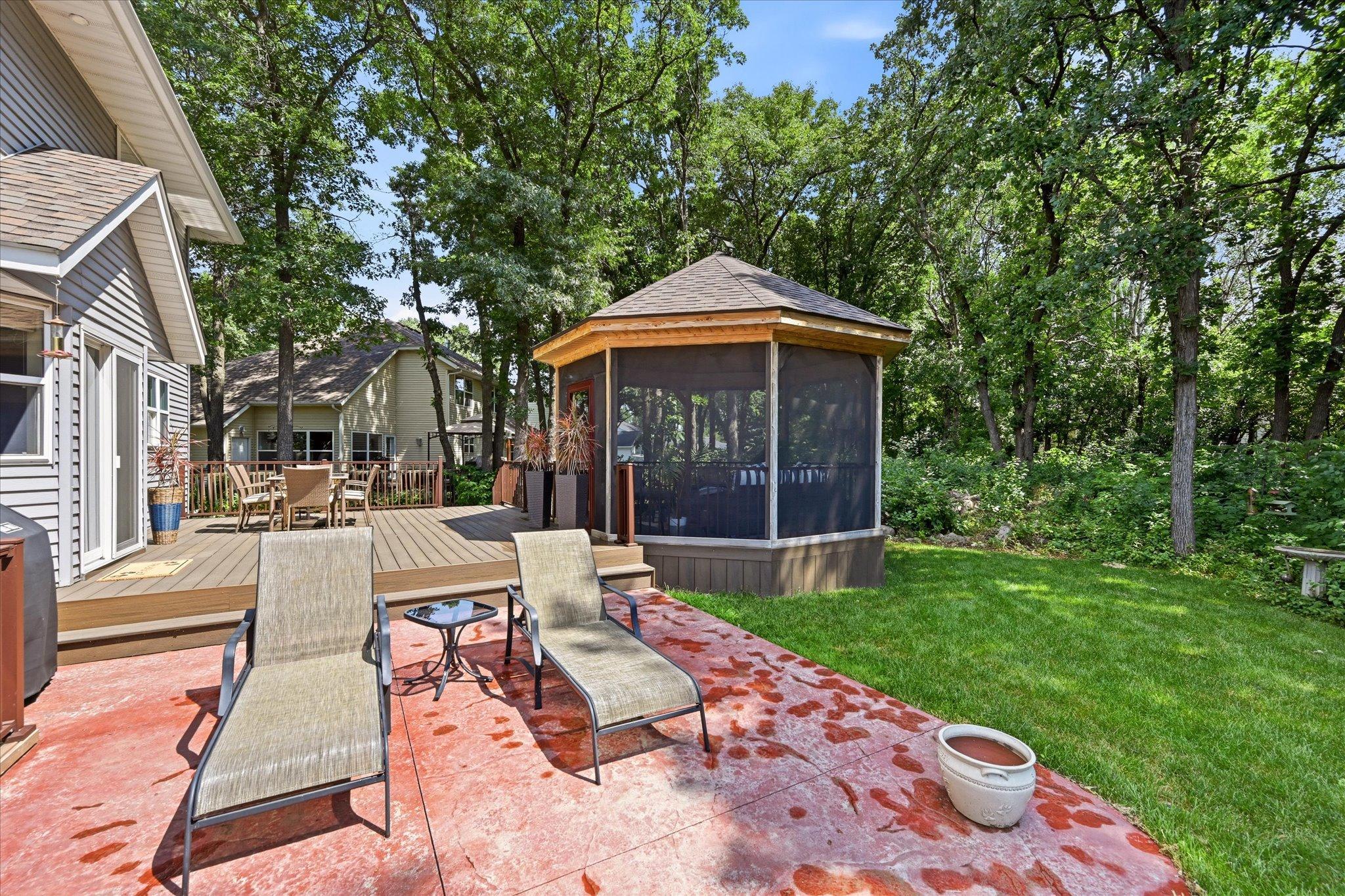 Stamped concrete patio extends your outdoor living space