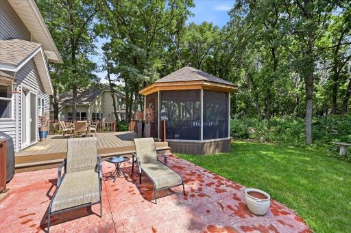Stamped concrete patio extends your outdoor living space