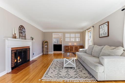 Sun-filled living room with abundant natural light, plaster walls and curved ceiling... so much charm!