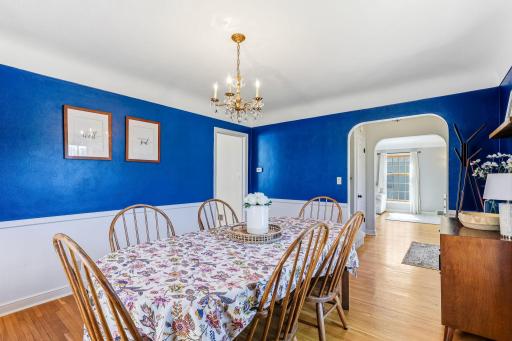Architectural charm enhances the home's timeless character.