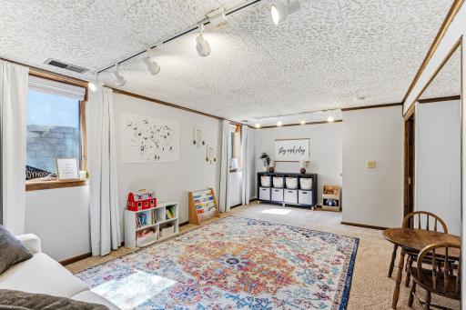 Full-size egress windows bring in abundant natural light!