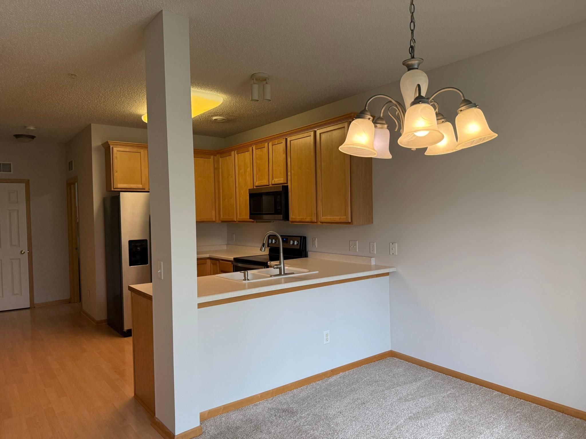 Open concept kitchen overlooking diningroom