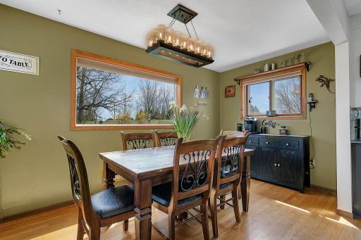 Host dinner parties, or enjoy a quiet night in, all while taking in the serene setting through the large dining room windows.