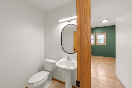 Main level 1/2 bathroom, convenient and great for guests