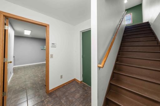 Attached 2 car garage access from basement