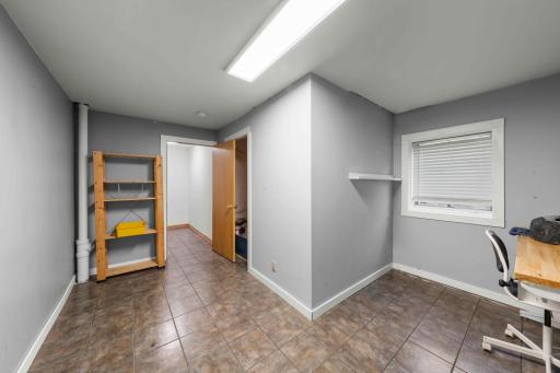 Basement Flex room in basement for home gym or extra storage