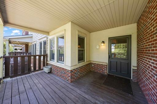 Spacious front porch great for summer hangouts