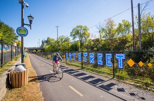 The Midtown Greenway Trails near Eat Street