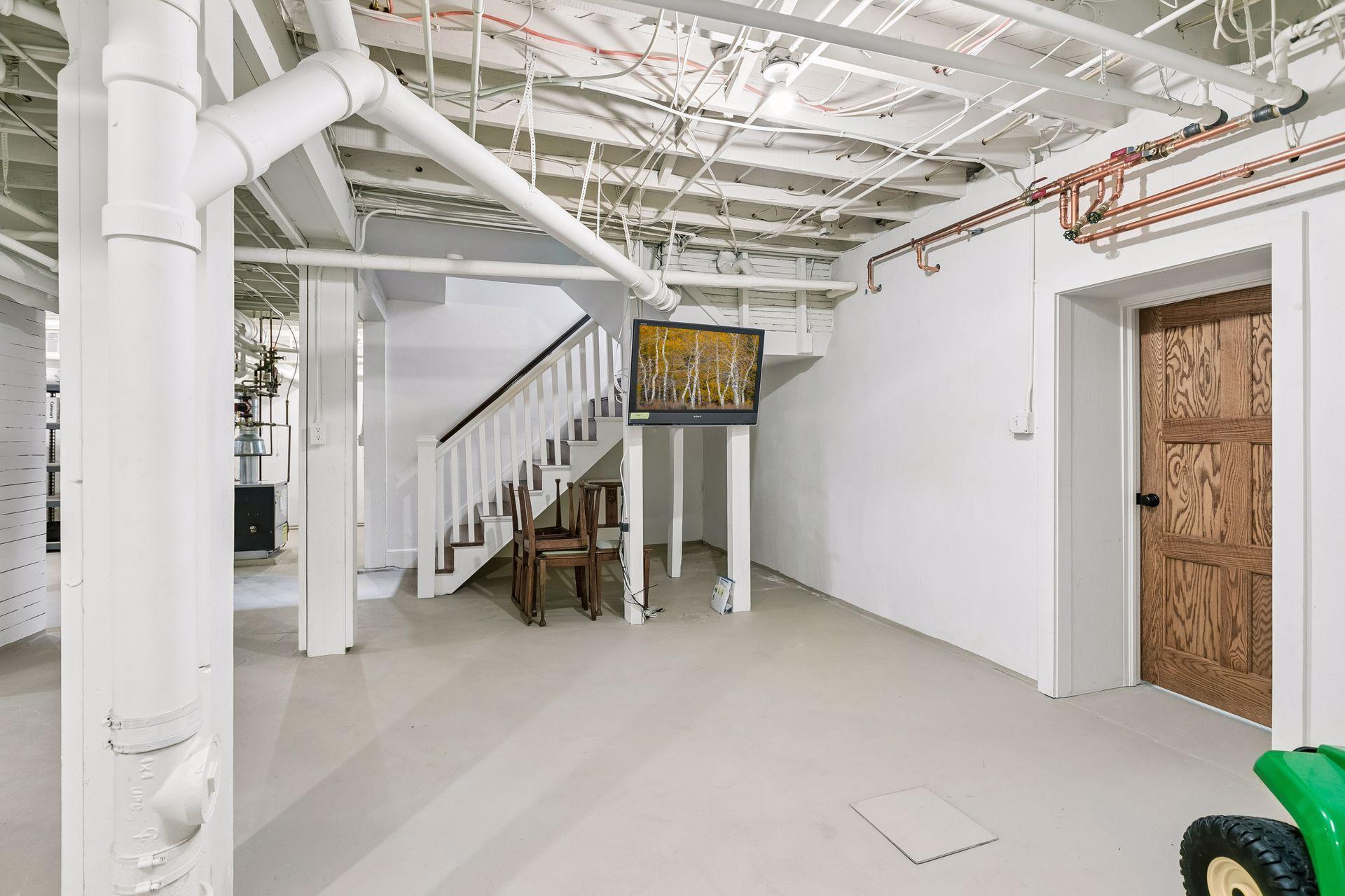 Throw down a matt or bring in the treadmill. Great place for a fitness space