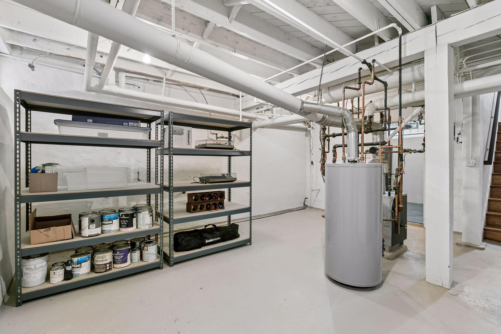 Mechanical room. A new water heater was installed in 2004