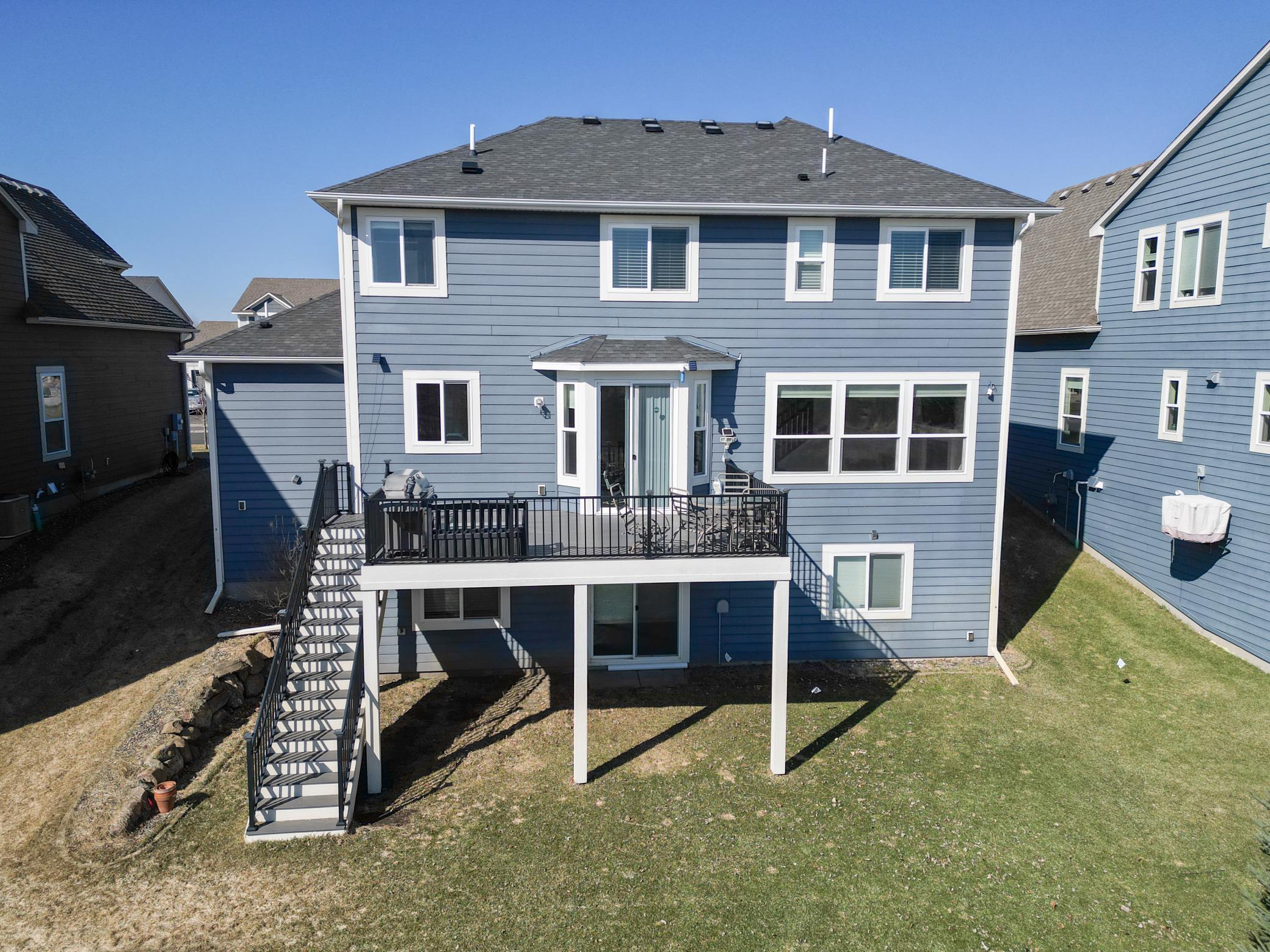 Elevated deck offers the perfect space for outdoor dining, relaxing, and entertaining