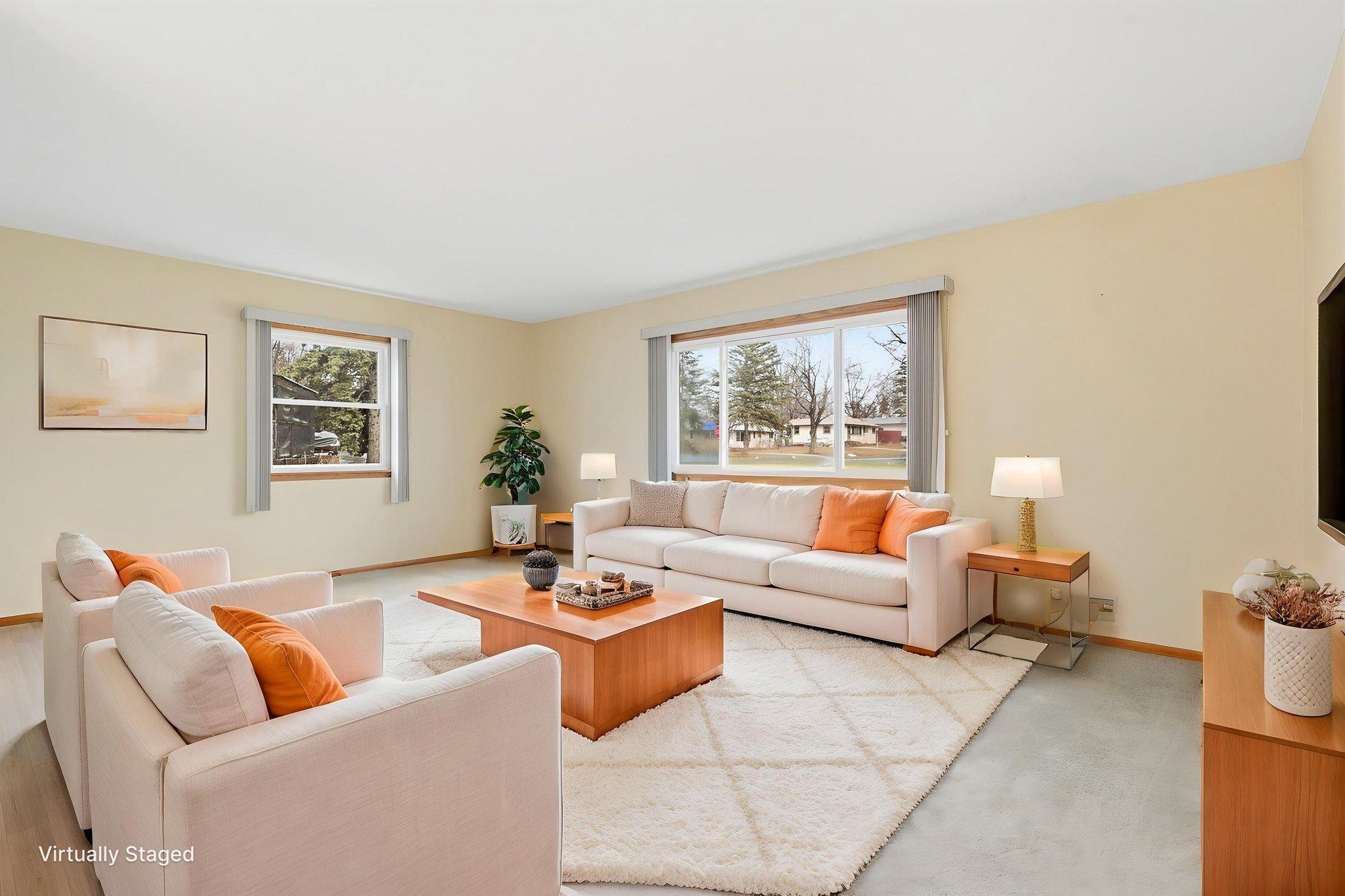 Living Room Virtually Staged