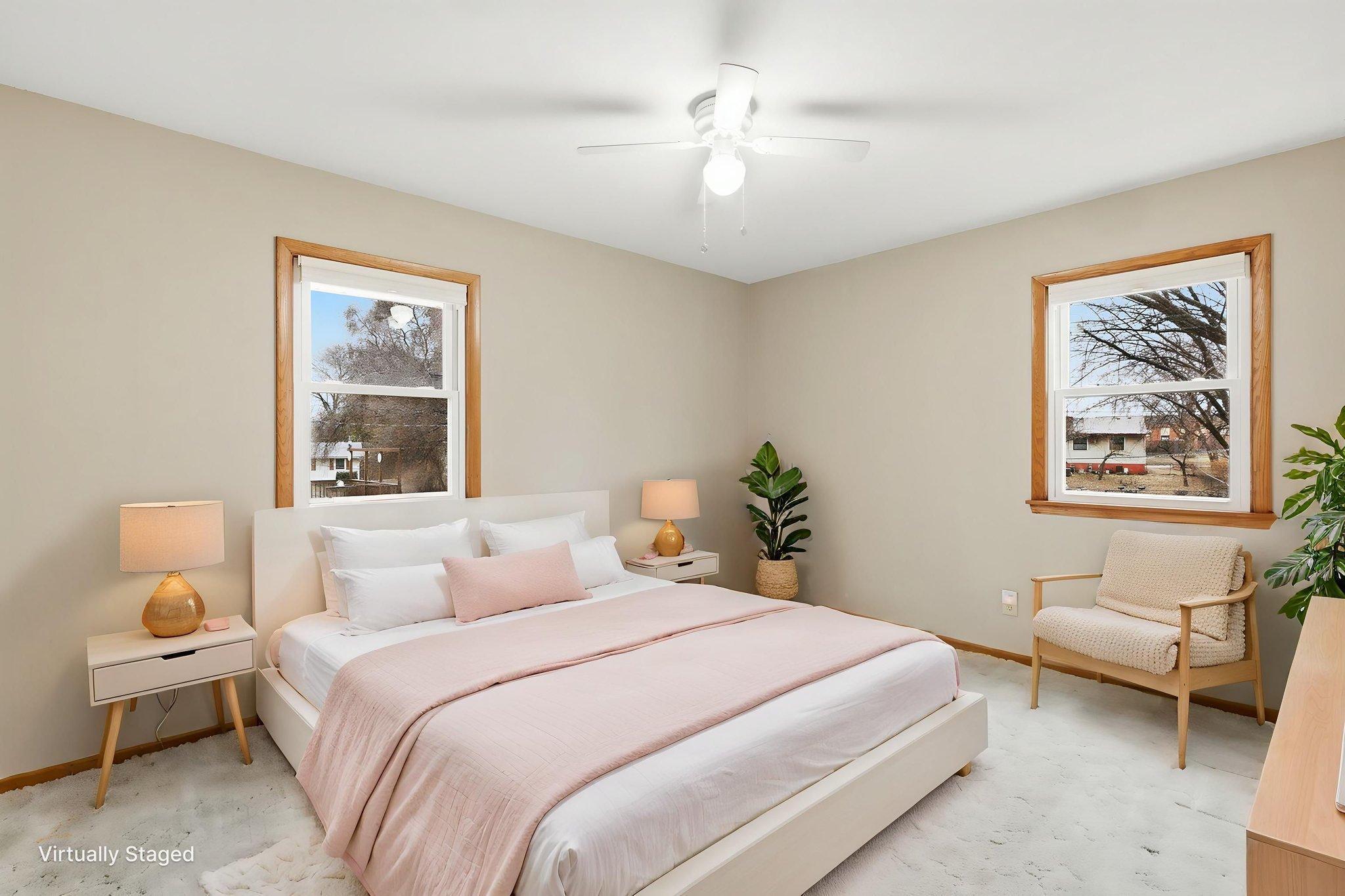 Bedroom 1 virtually staged