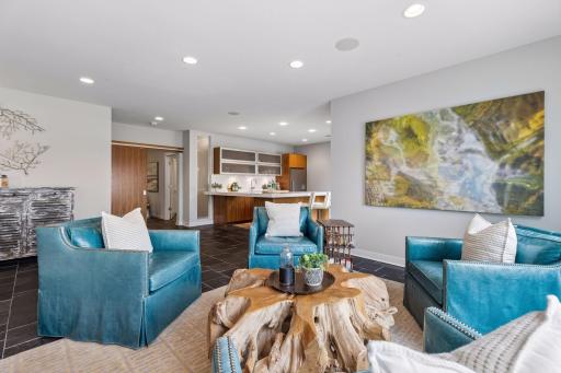 Light-filled entertainment space is perfect for relaxing or entertaining with family.