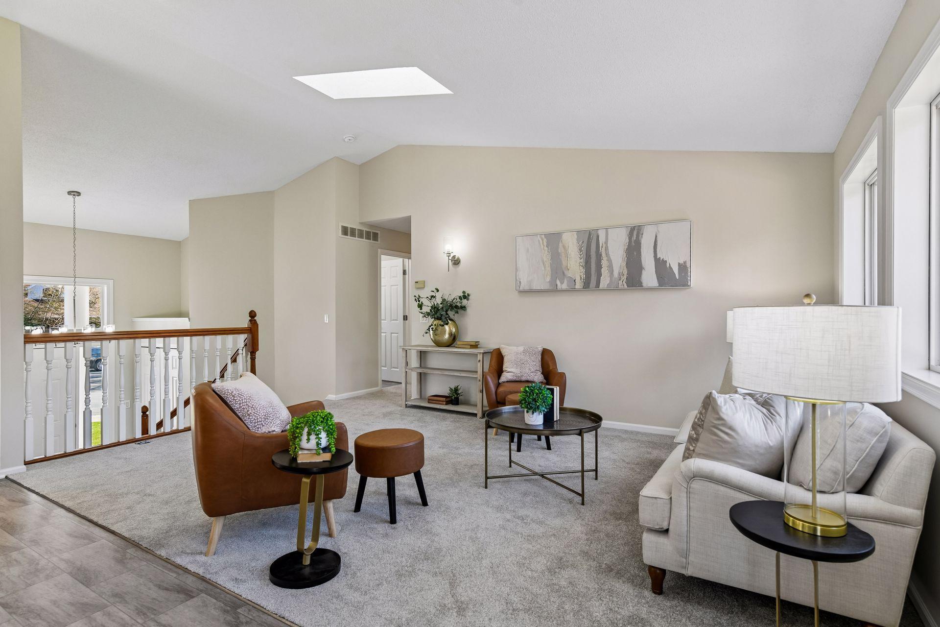 Comfortable living with new carpet/pad and new vinyl flooring throughout, new skylight and more!