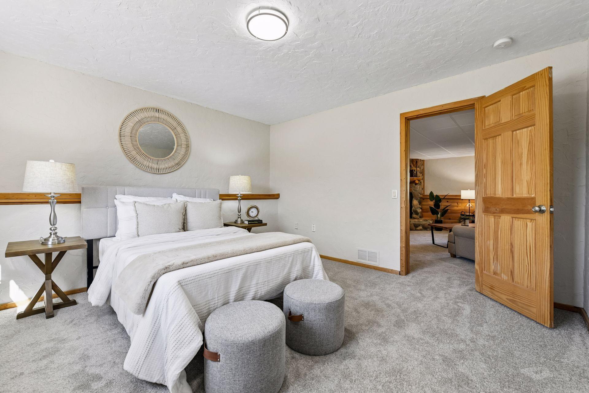 Solid core doors with all new brushed nickel hardware.