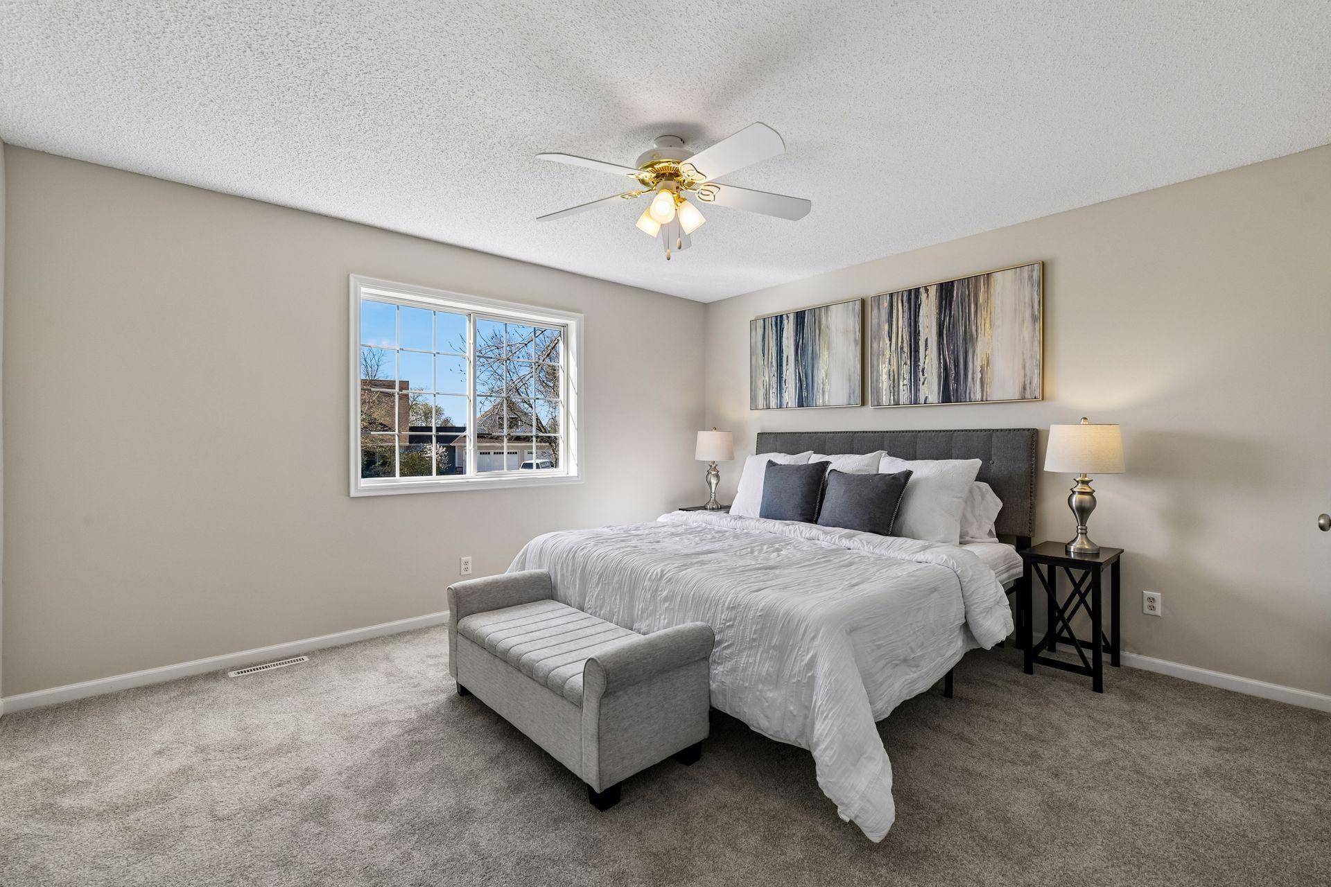 Main level primary with walk in closet.