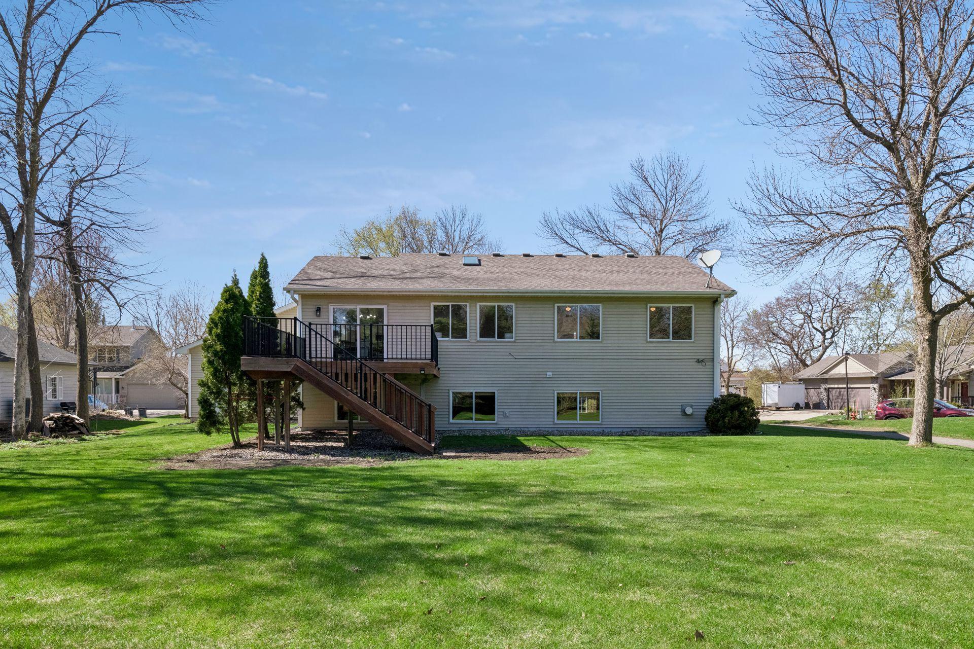 Back of home view when mowing your new lawn.