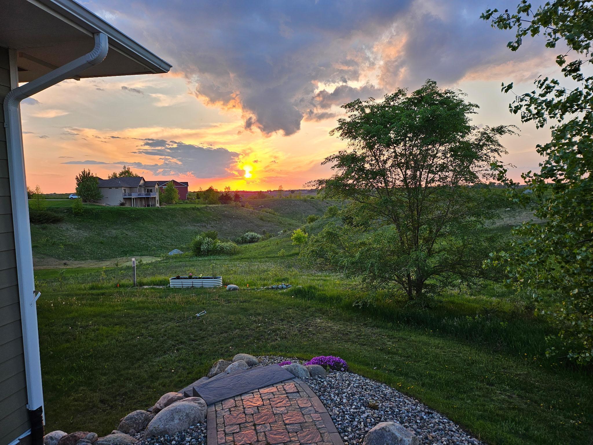 Sunset from the back of the home