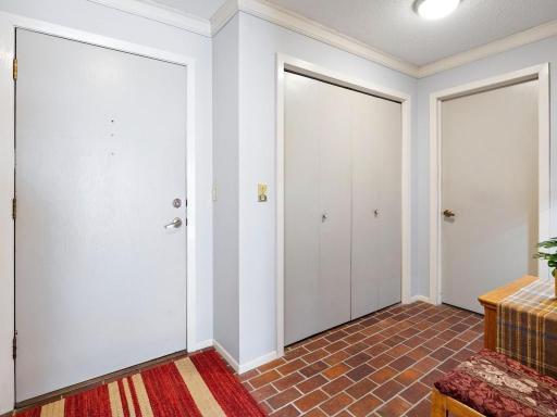 Roomy foyer with additional storage space.