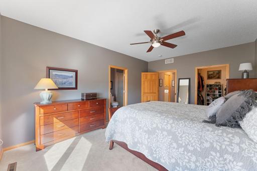 Primary bedroom with large walk-in closet
