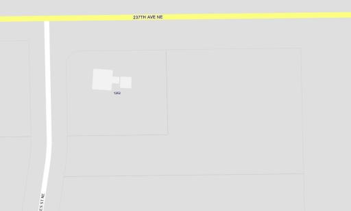 2 Parcels, and their lines. Larger Parcel has 1.59 acres