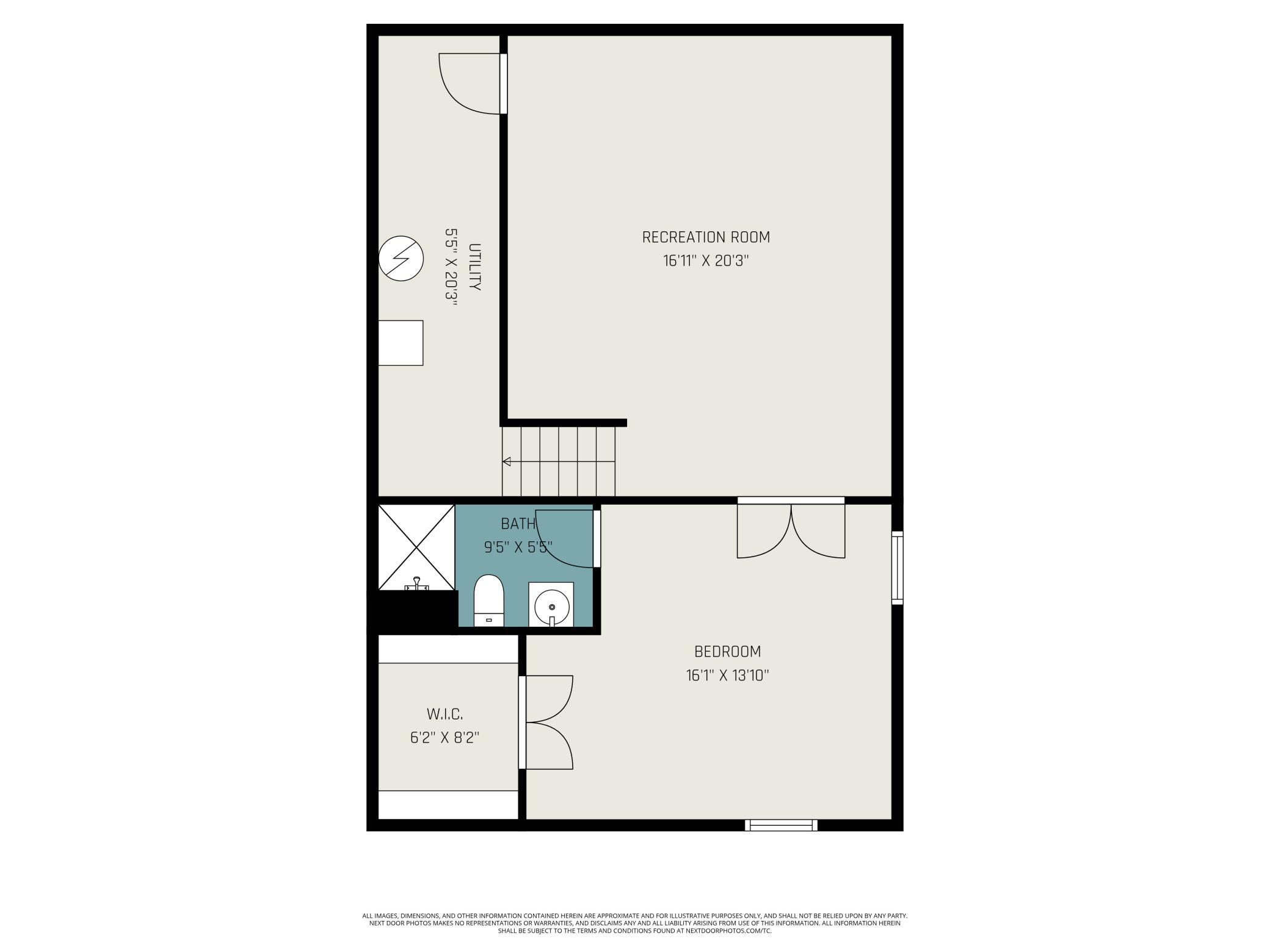Lower level floor plan