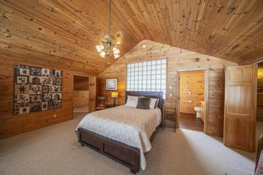 Primary features walk in closets on both sides and a full bath with soaking tub.