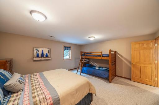 Lower level bedroom with room for guests that want their own space.