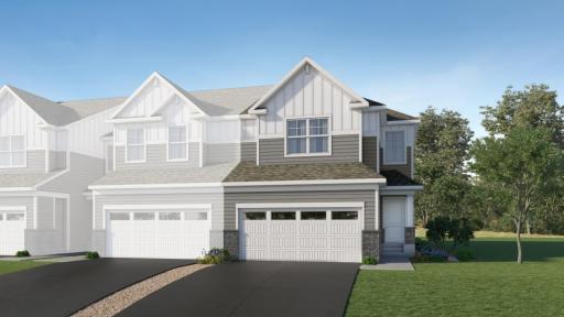 (Exterior rendering, actual homes finishes will vary) The Taylor has a stunning exterior!