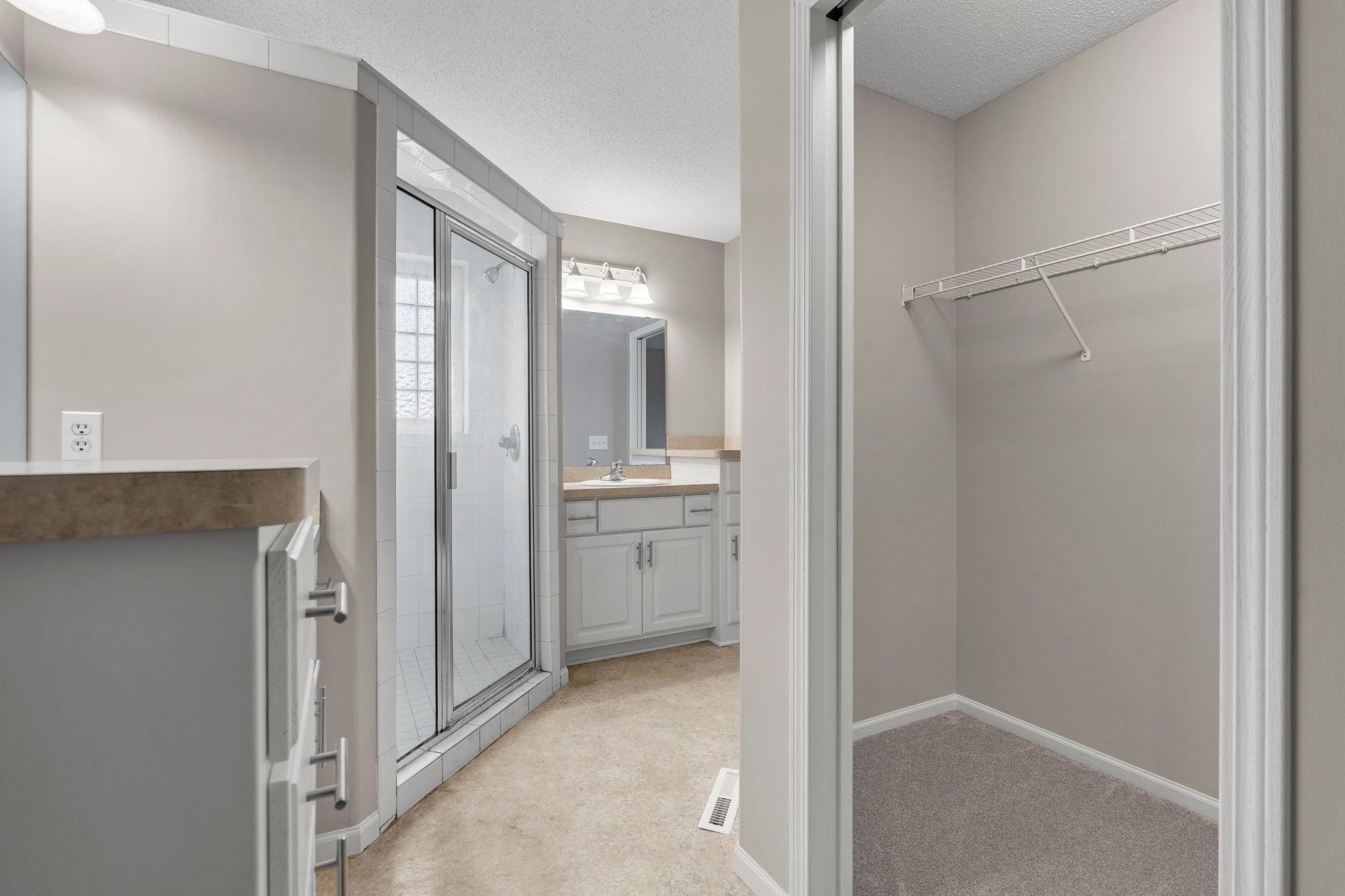 Primary walk in closet!