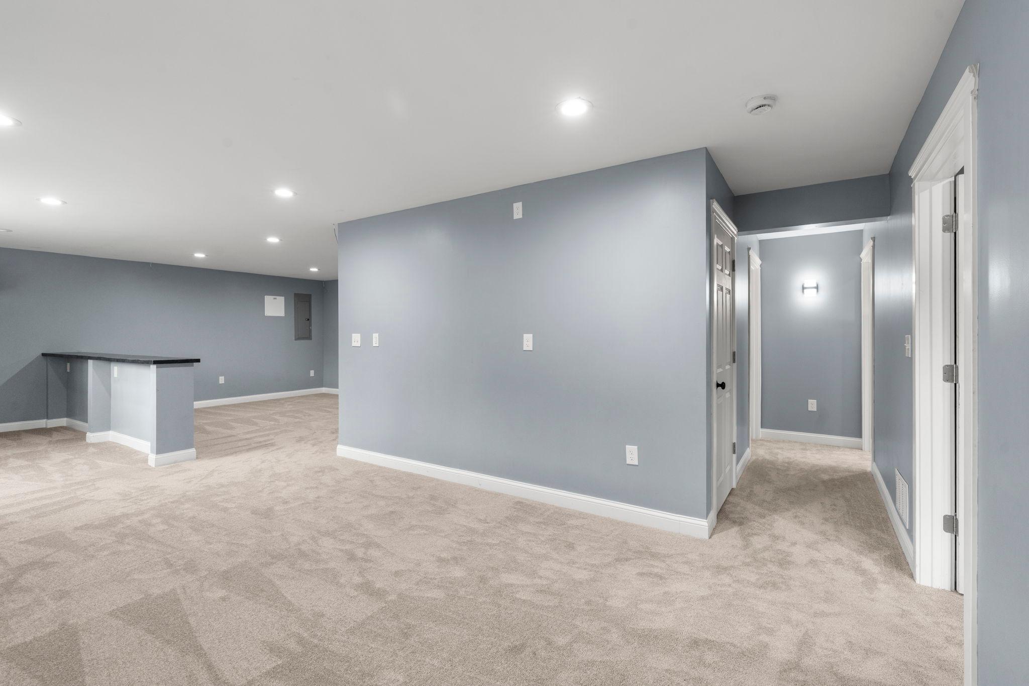 Stylish modern colors! Neutral carpeting. Awesome basement retreat!