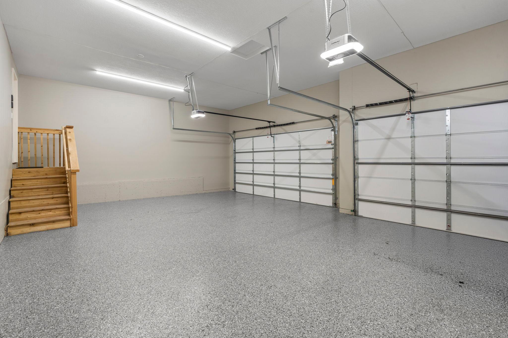 Finished garage. Epoxy floors.