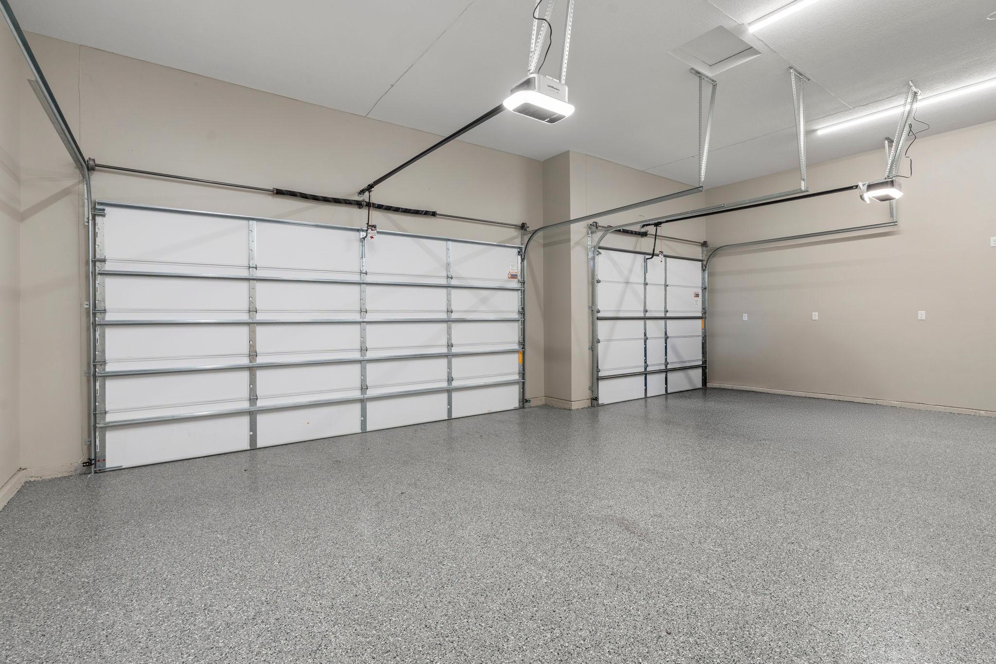 Finished garage. Epoxy floors.