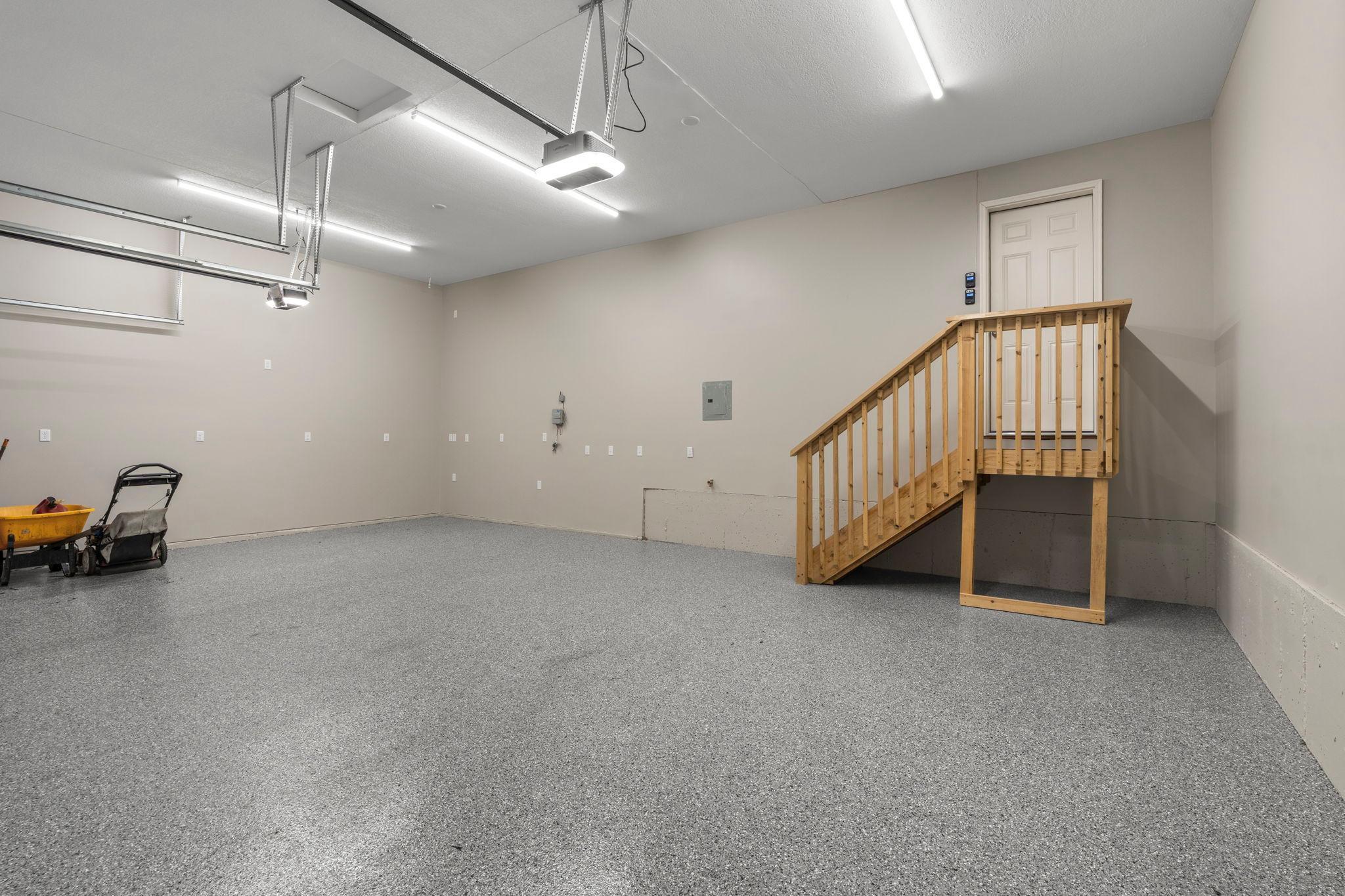 Finished garage. Epoxy floors.