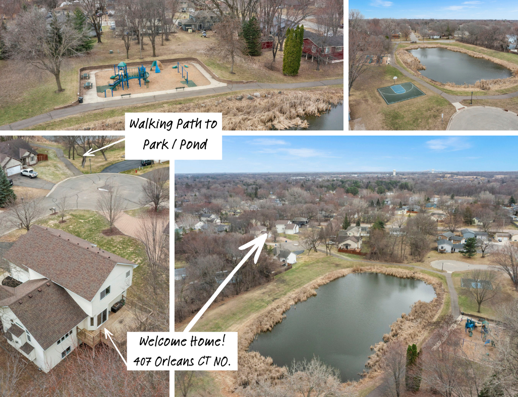 Cul de sac location with access to walking / biking trails to neighborhood pond / park.