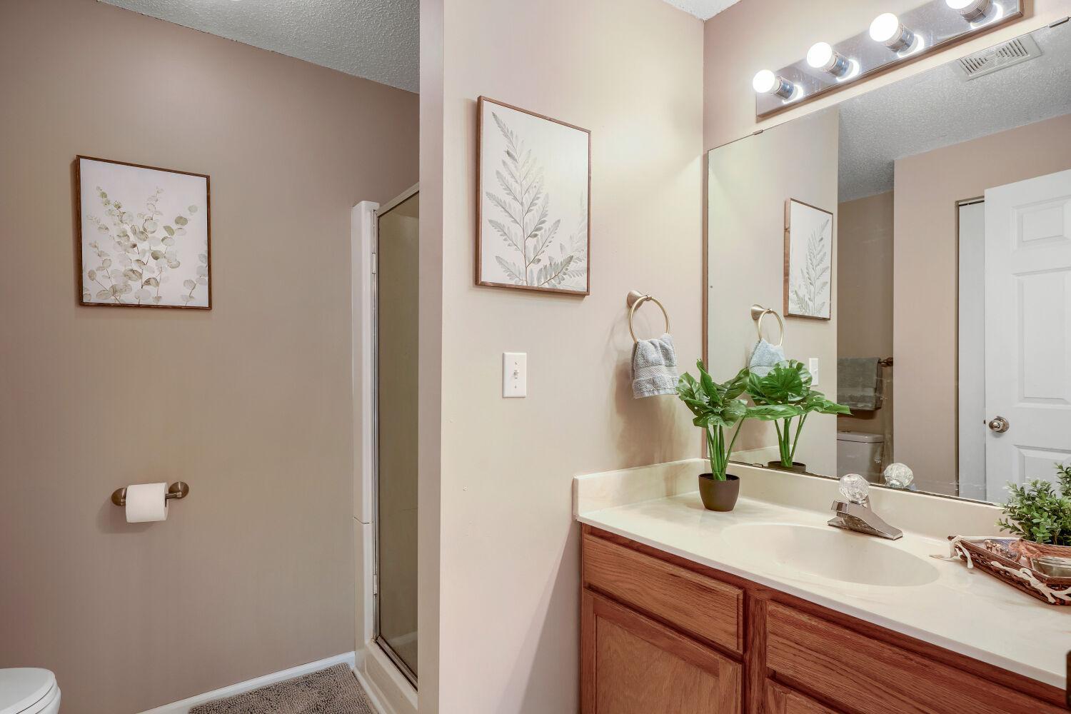 3/4 bathroom down stairs