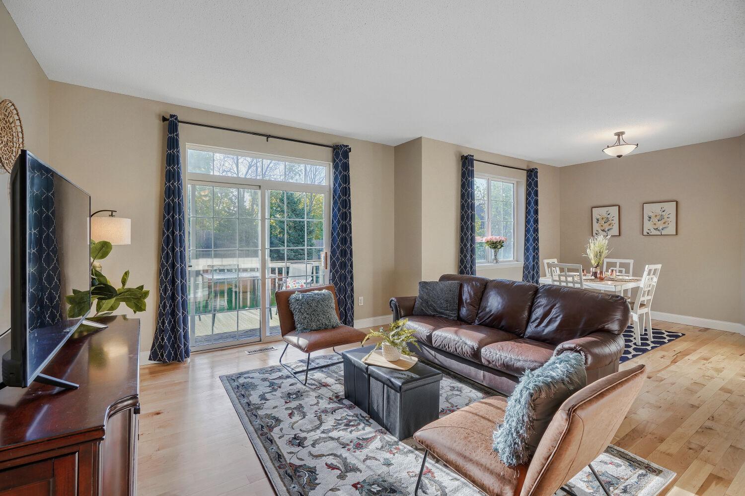 Spacious sun filled living room