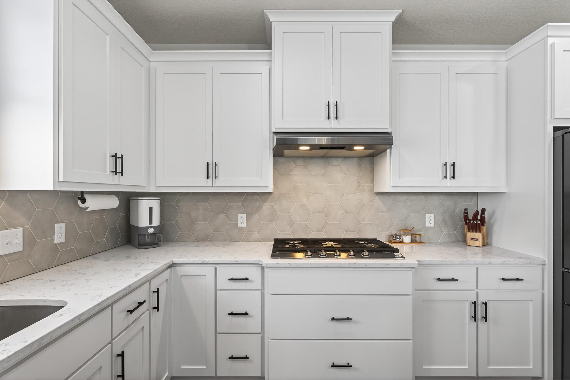 Hexagon Tiled backsplash