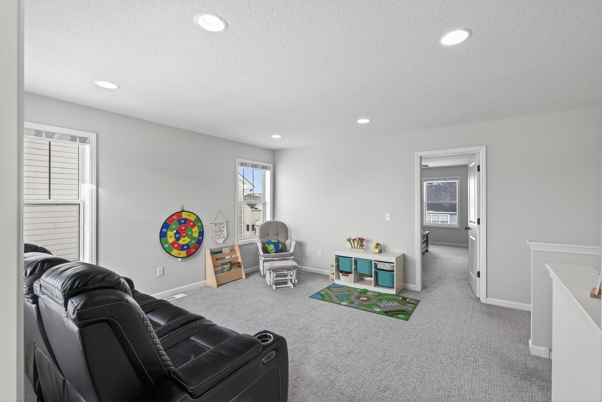 Loft can be used as an additional living room or play room