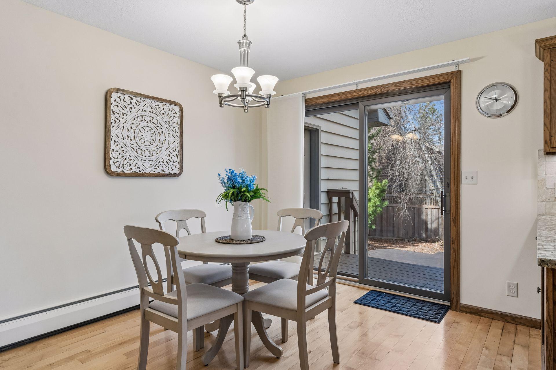 Kitchen dining area with great natural light.