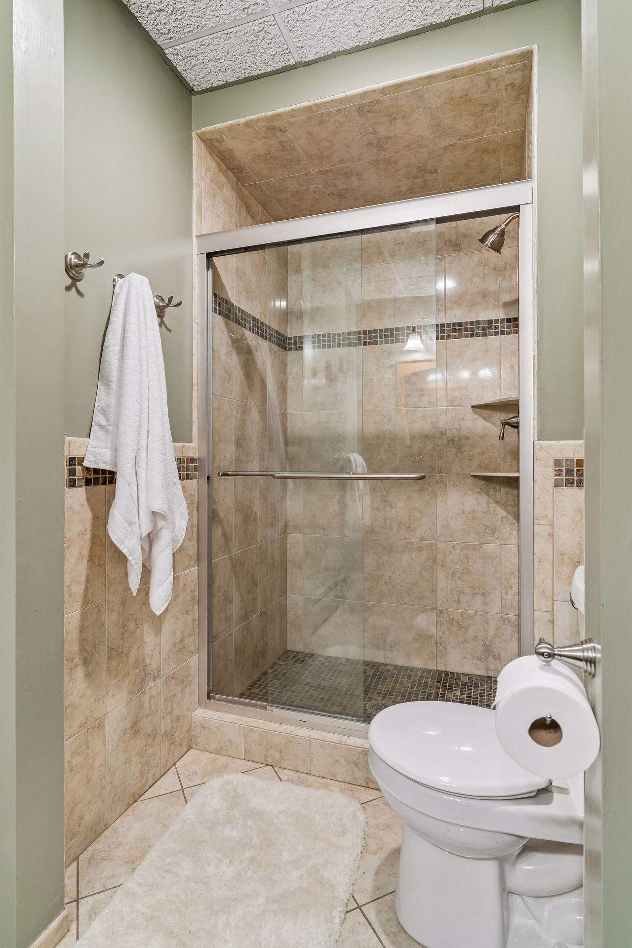 Nice updated tile shower.