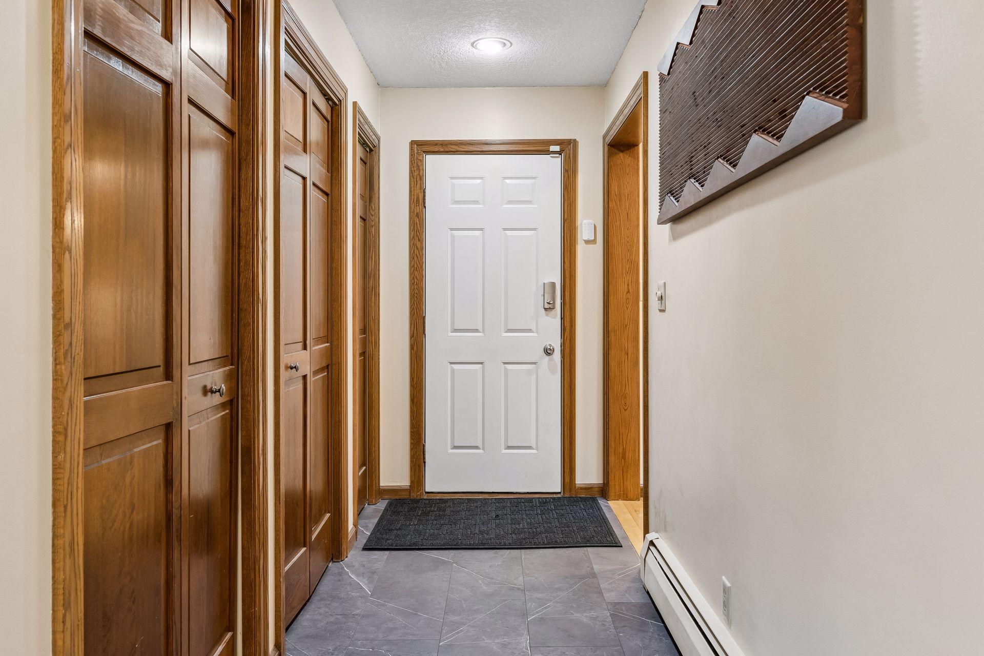 Entry off the large 3 car garage. Several closets for storage.