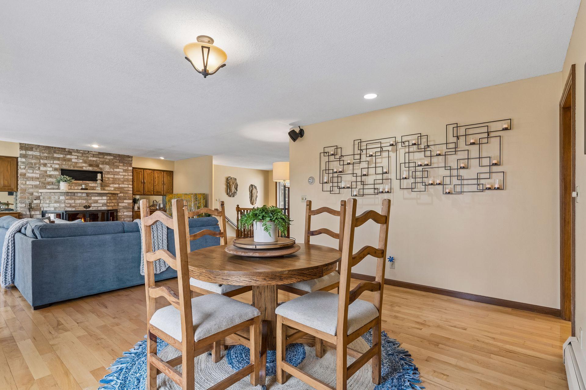Dining area with room for everyday meals or entertaining.